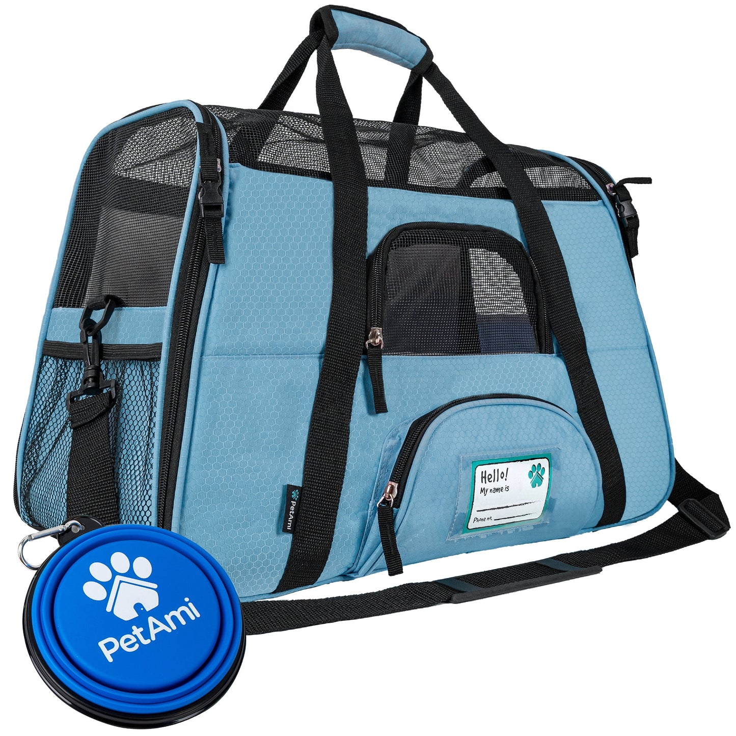 Airline Approved Pet Carrier for Cat, Soft Sided Dog Carrier for Small Dog, Cat Travel Supplies Accessories for Indoor Cat, Ventilated Pet Carrying Bag Medium Kitten Puppy, Large Heather Purple