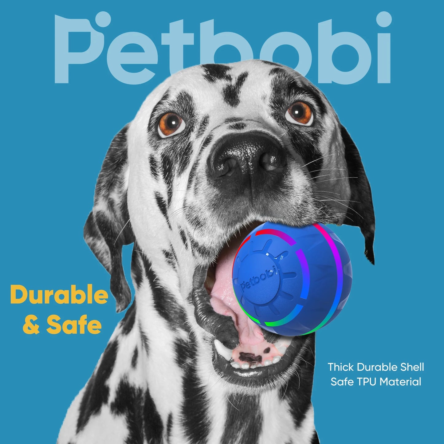 Automatic Rechargeable Interactive Dog Ball with Active Rolling Treat Dispensing for Small Medium Dogs, 2.87" Blue