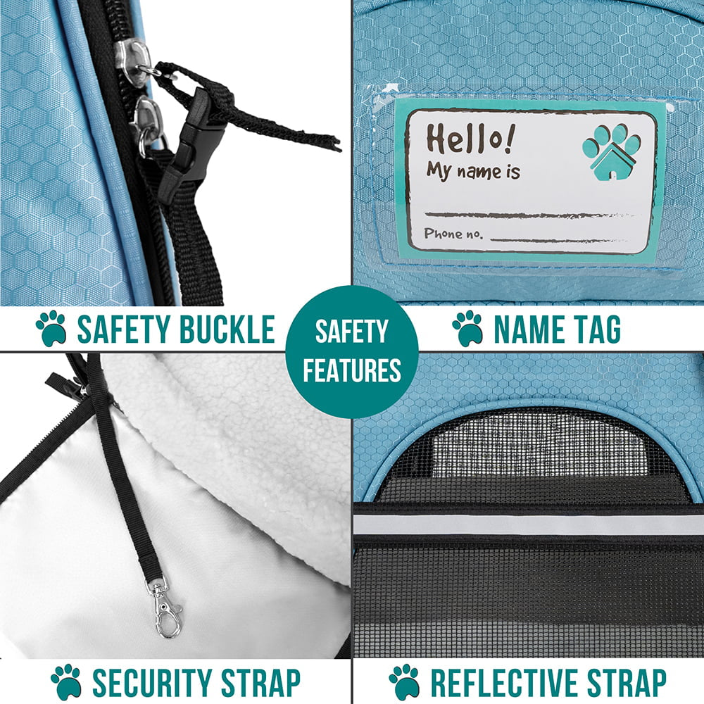 Airline Approved Pet Carrier for Cat, Soft Sided Dog Carrier for Small Dog, Cat Travel Supplies Accessories for Indoor Cat, Ventilated Pet Carrying Bag Medium Kitten Puppy, Large Heather Purple