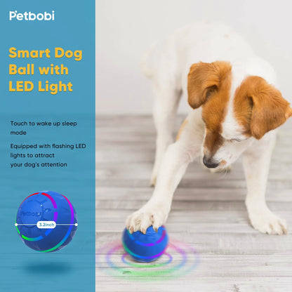 Automatic Rechargeable Interactive Dog Ball with Active Rolling Treat Dispensing for Small Medium Dogs, 2.87" Blue